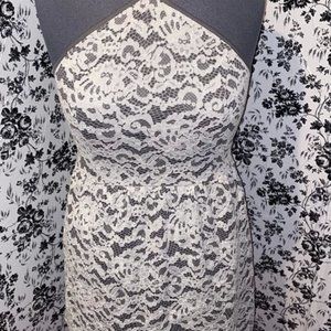 Gray/white Lace dress